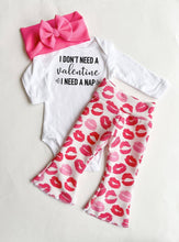 Load image into Gallery viewer, Kisses Valentines Day Bell Bottoms
