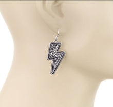 Load image into Gallery viewer, Western Floral Casting Lightning Bolt Thunder Earrings
