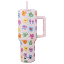 Load image into Gallery viewer, Candy Heart Valentine&#39;s Stainless Steel Tumbler
