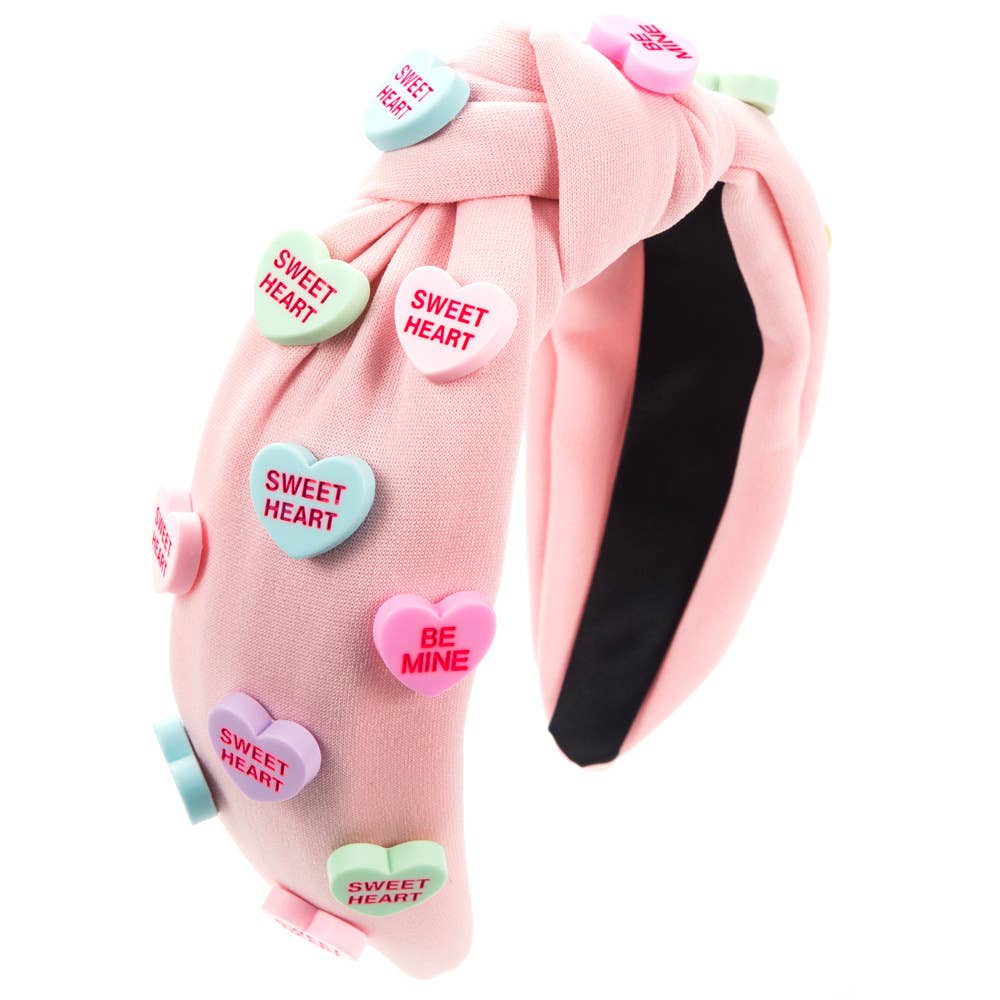 Valentine‘s day heart candy knotted Headband
