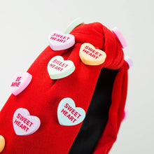 Load image into Gallery viewer, Valentine‘s day heart candy knotted Headband

