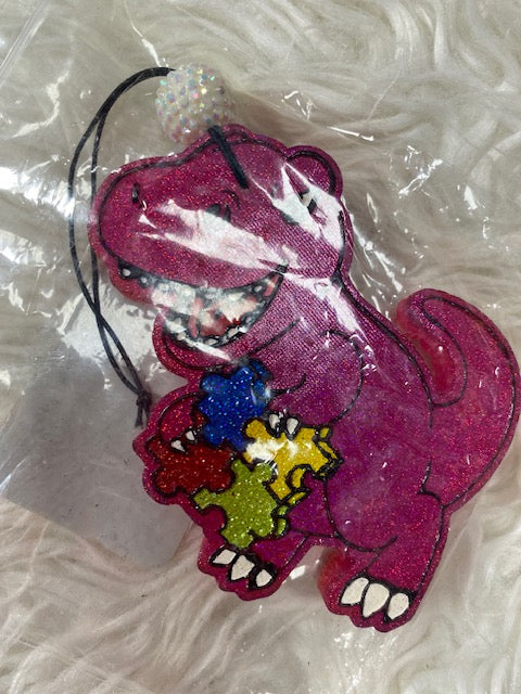 Dino with Puzzle Car Freshie