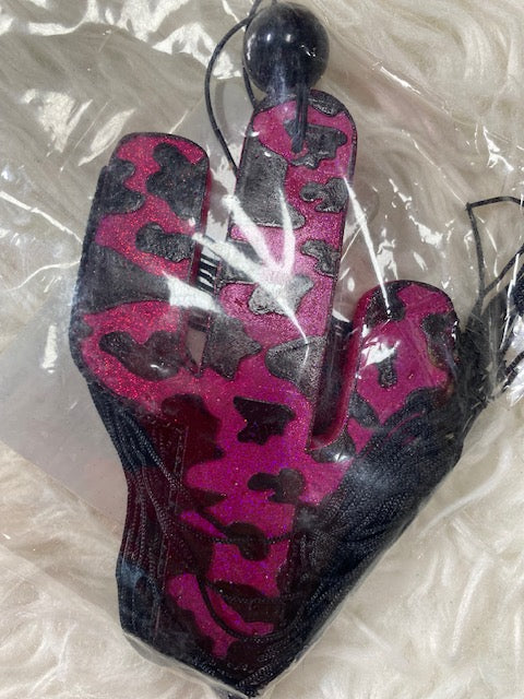 Cactus Pink and Black Cow Print Freshie