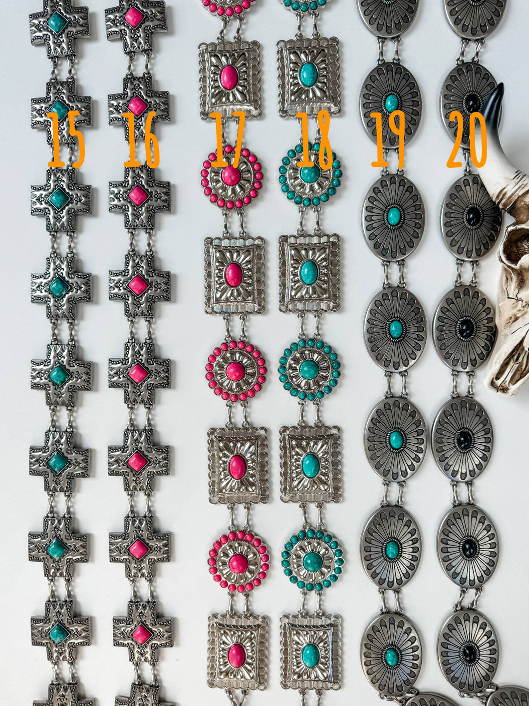 Western Concho Link Chain Belt